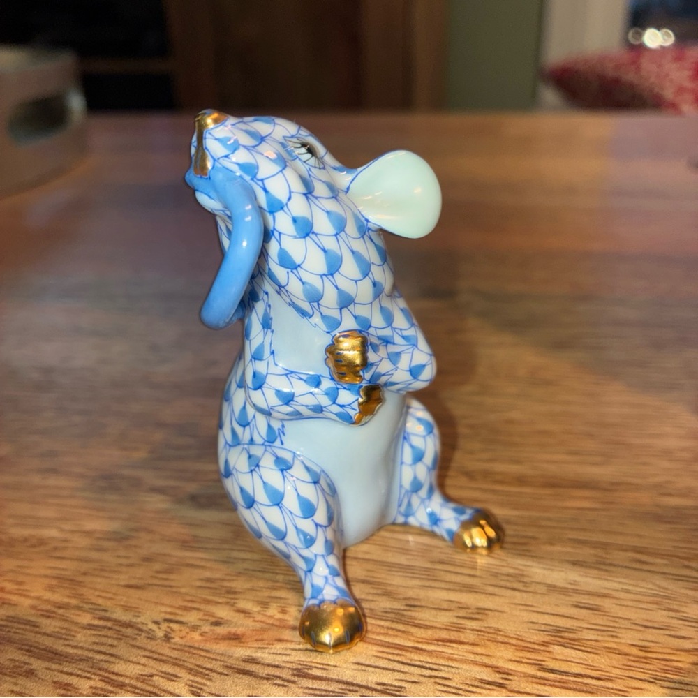 Herend Zodiac rat blue 15521 - Picture 4 of 6